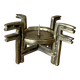 Brutalist bronze candleholder, 1970s