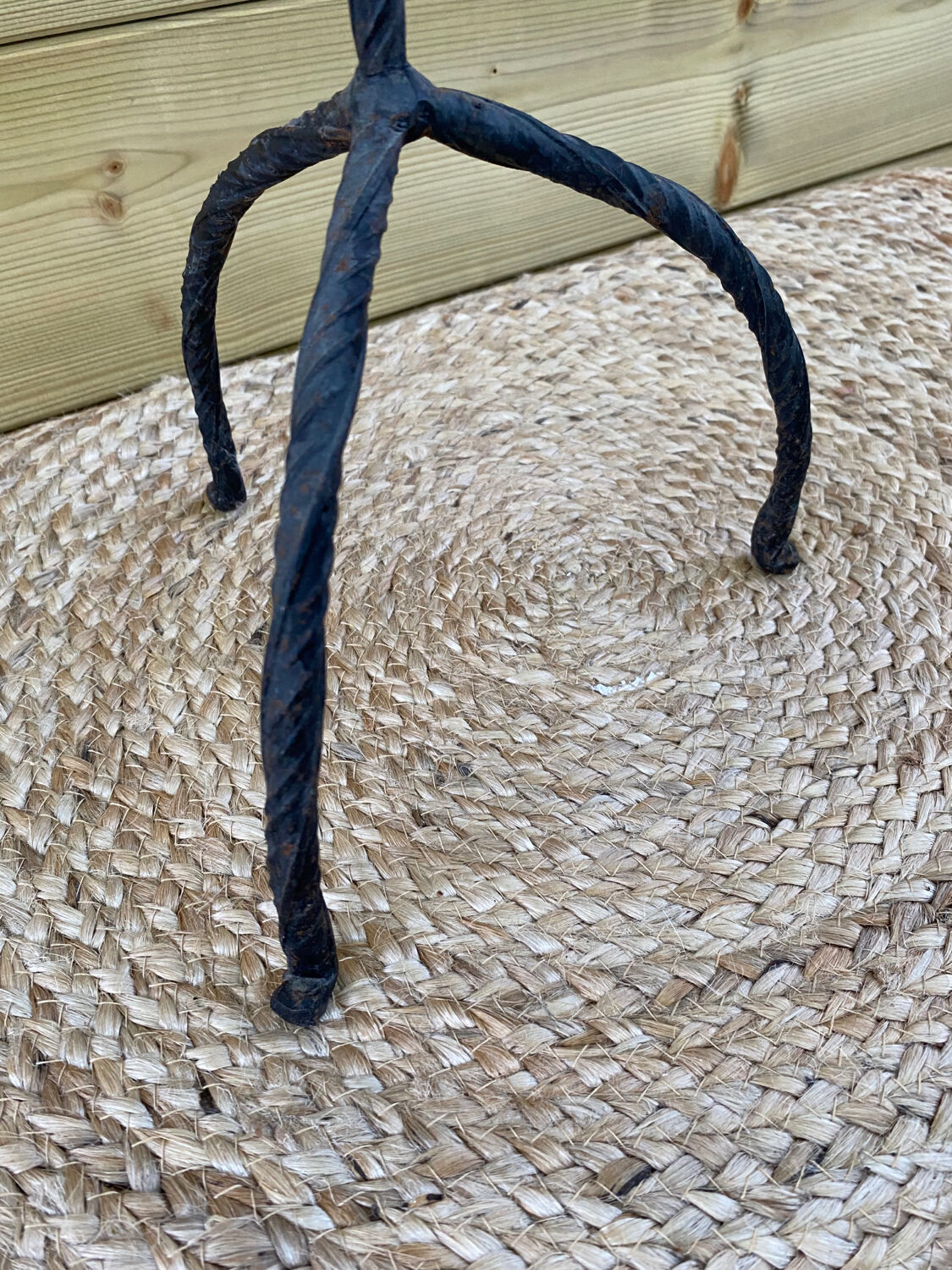 Stand candle holder, folk art