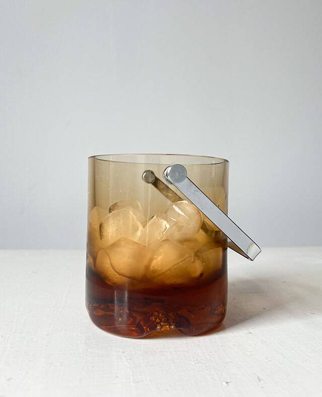 Seau à glace verre fumé Pierre Schneider