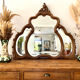 Beveled carved wooden mirror 120x103 vintage