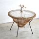 Italian rattan side table * D69 cm