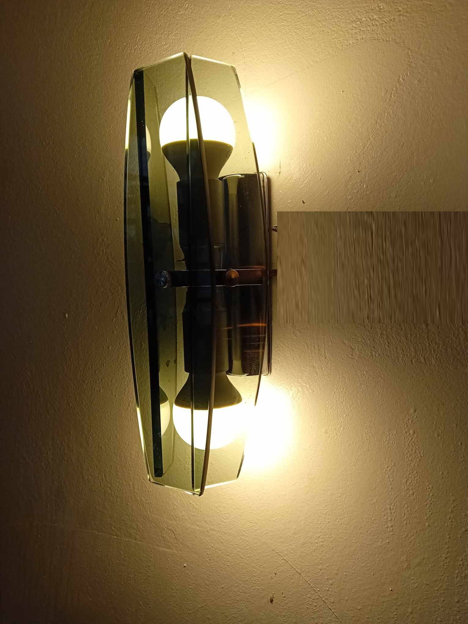 Murano wall lamp fontana arte veca 70s