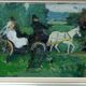 Peinture moderne suédoise 1973 huile sur panneau Ove Olson (1903-1975)