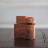 Accessoires fumeur bois signé Jacques Mauhin, nécessaire pour bureau