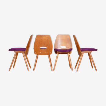 Mid Century Modern Dining chairs, designed by František Jirák for Tatra Nábytok