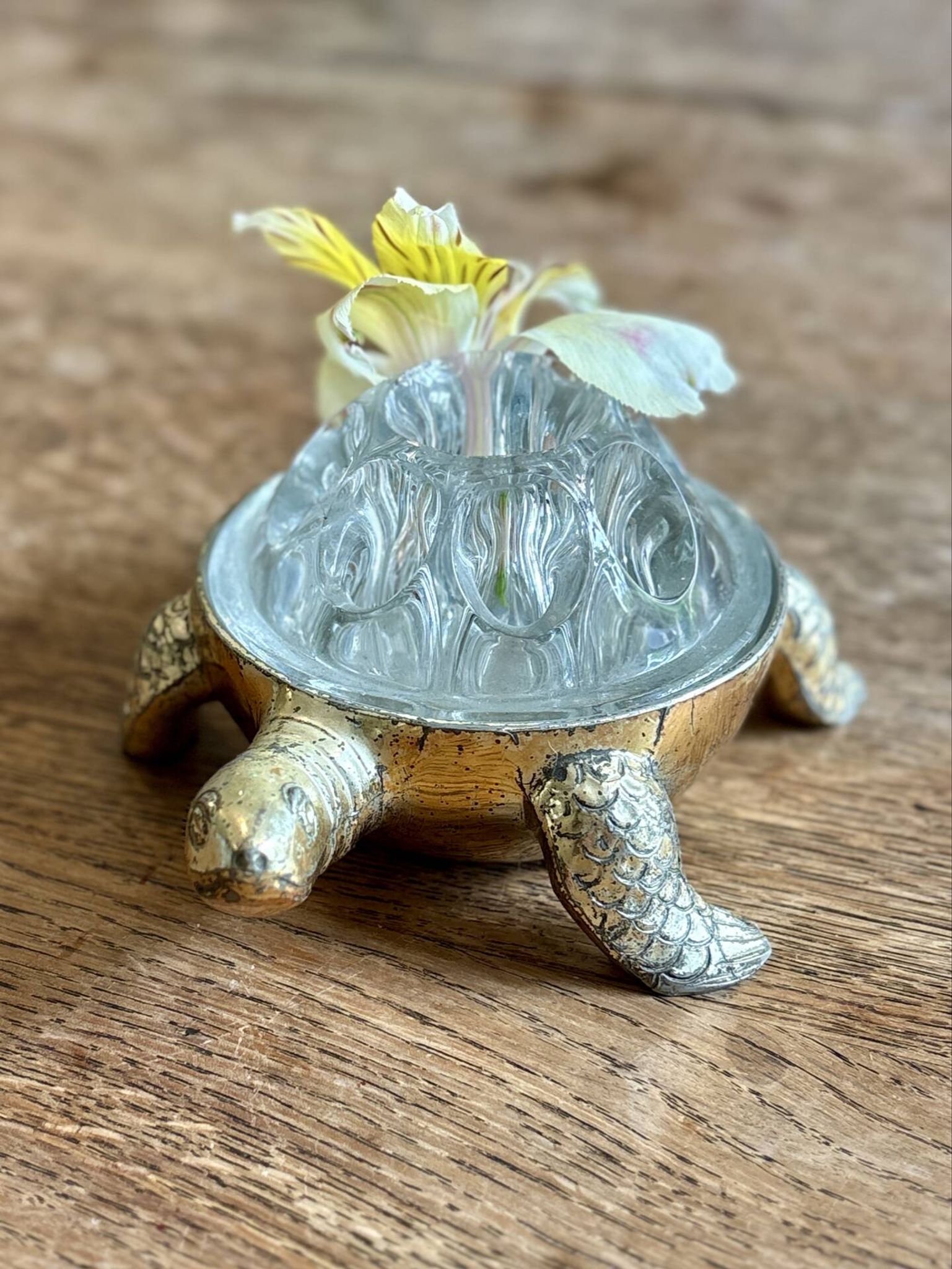 Pique fleur vintage tortue