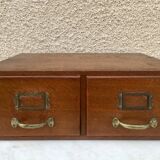 Old double drawer bookkeeper workbook