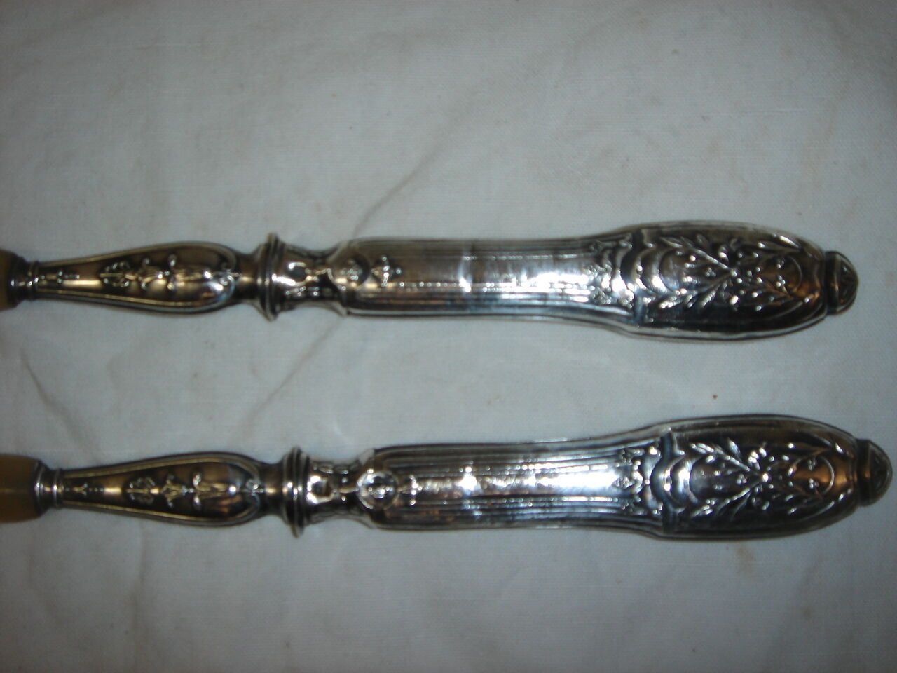 Solid silver salad cutlery set