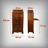 Small Secretary/Chiffonier in Mahogany Burl and Lemonwood – 1900