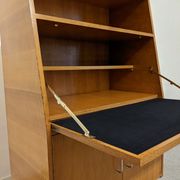 Secretary wooden and rattan office of the 50s/60s