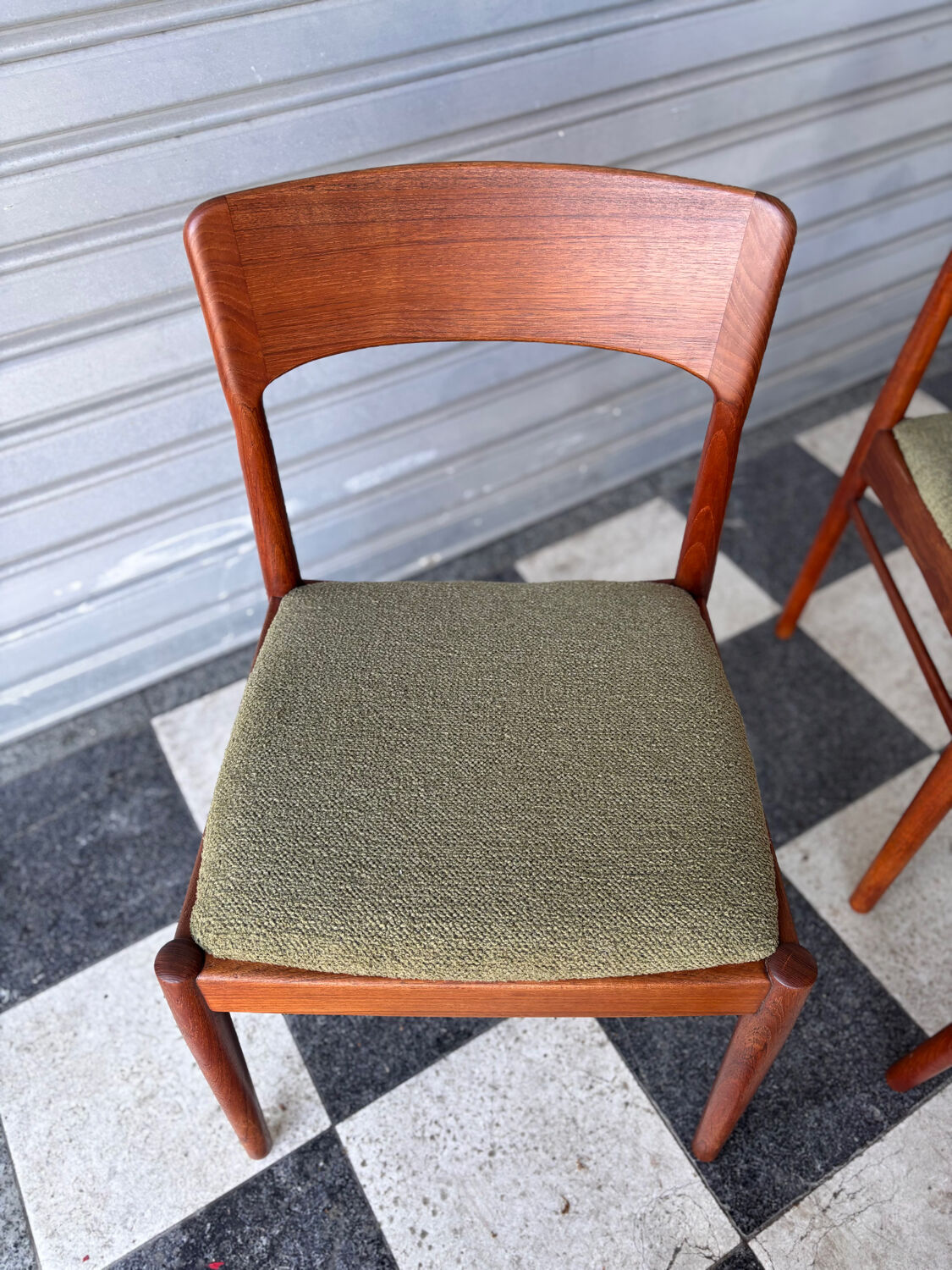 Set of 4 Danish teak chairs