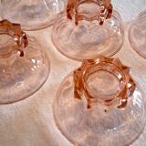 5 vintage thick glass ice cream or champagne coupes