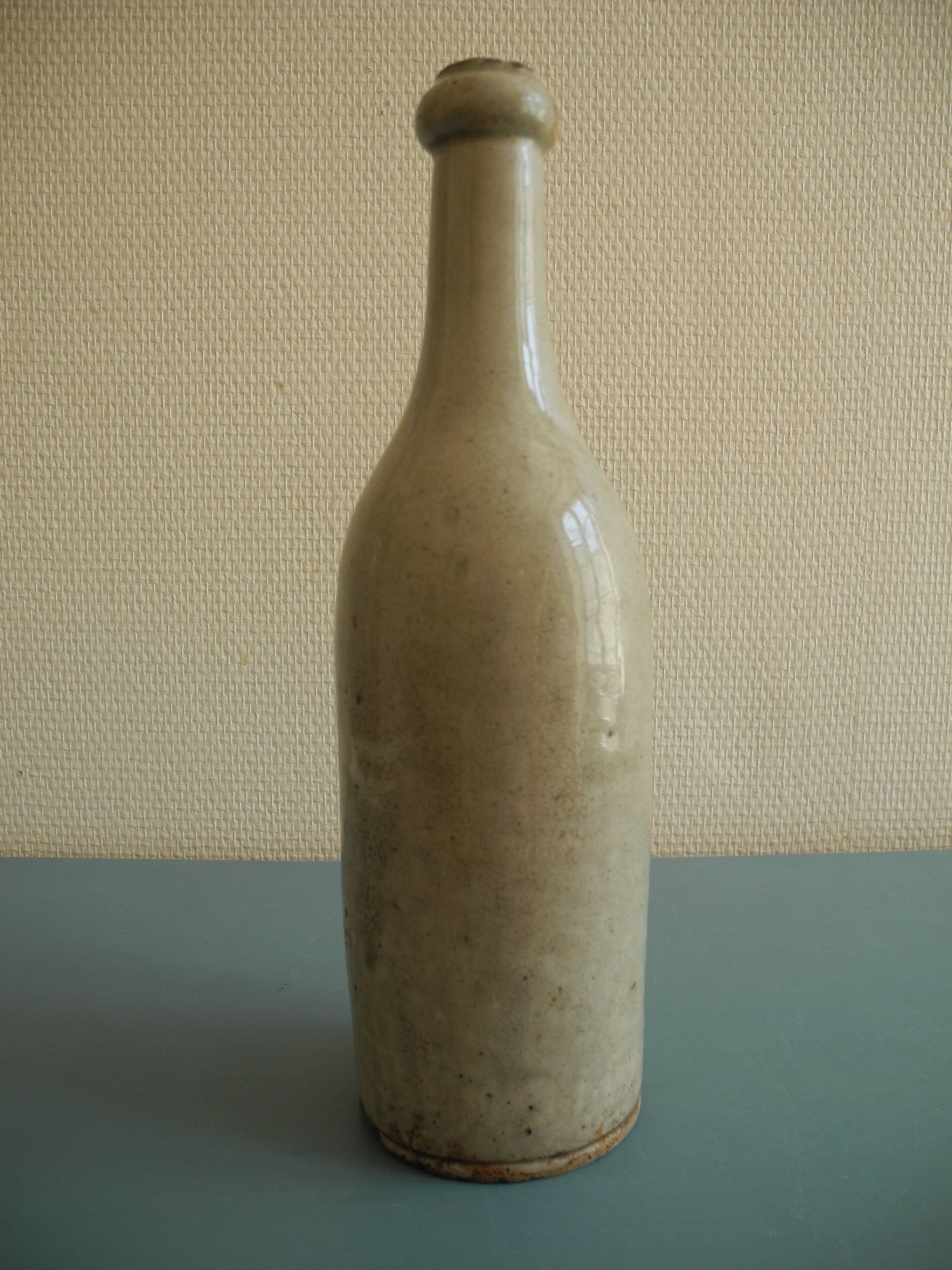 old stoneware bottle for oil wine rustic decor