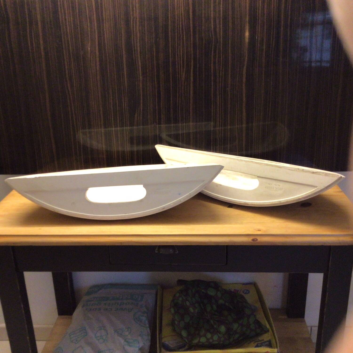 Pair of plaster wall lights