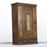 Armoire de mariée peinte d'art populaire