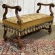 Banquette de fenêtre en noyer début XXème
