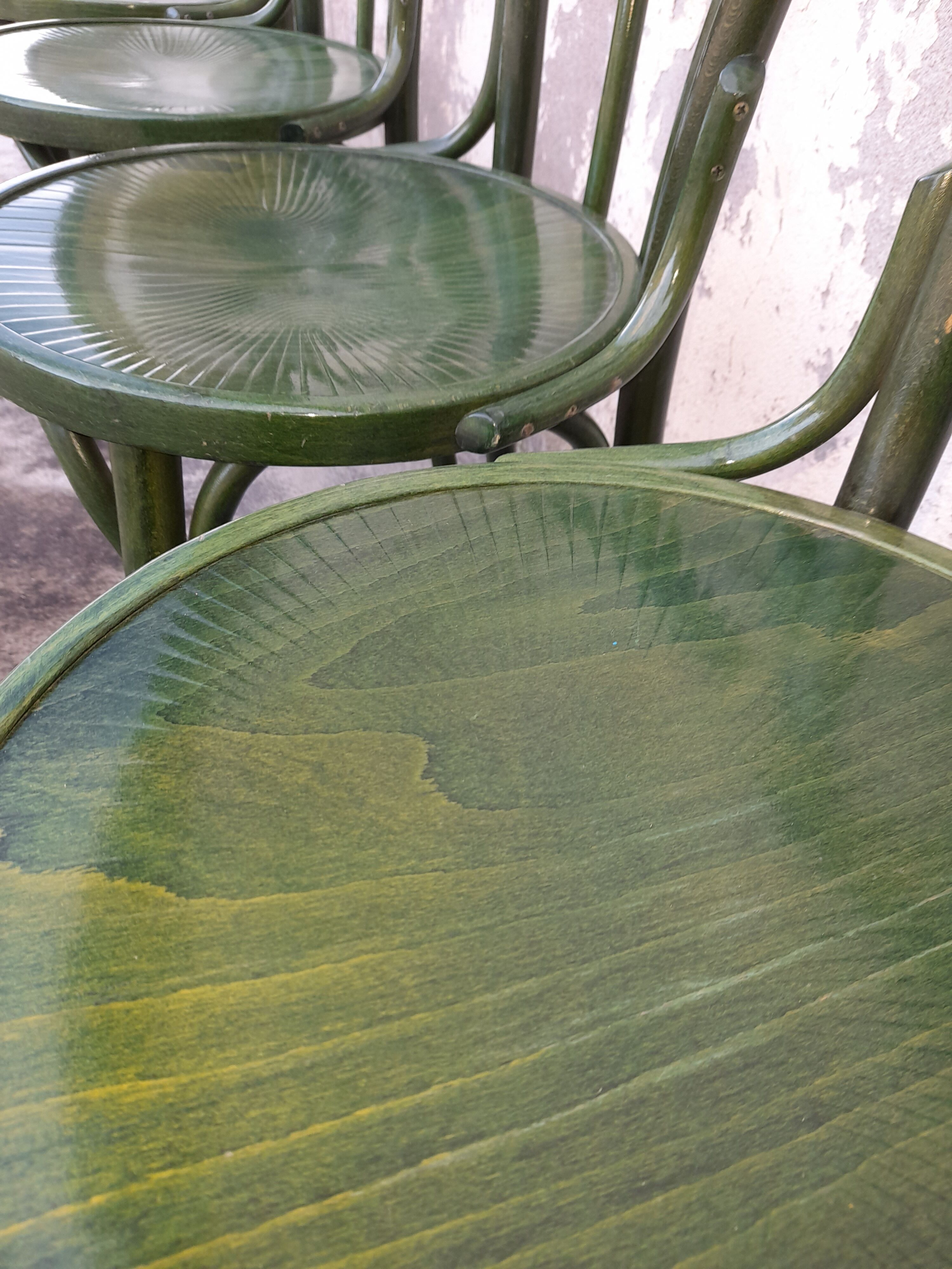 Série de 6 chaises de bistrot design Thonet, édition inconnue