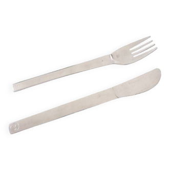 Guy Degrenne for Air France Steel cutlery including a fork + a knife