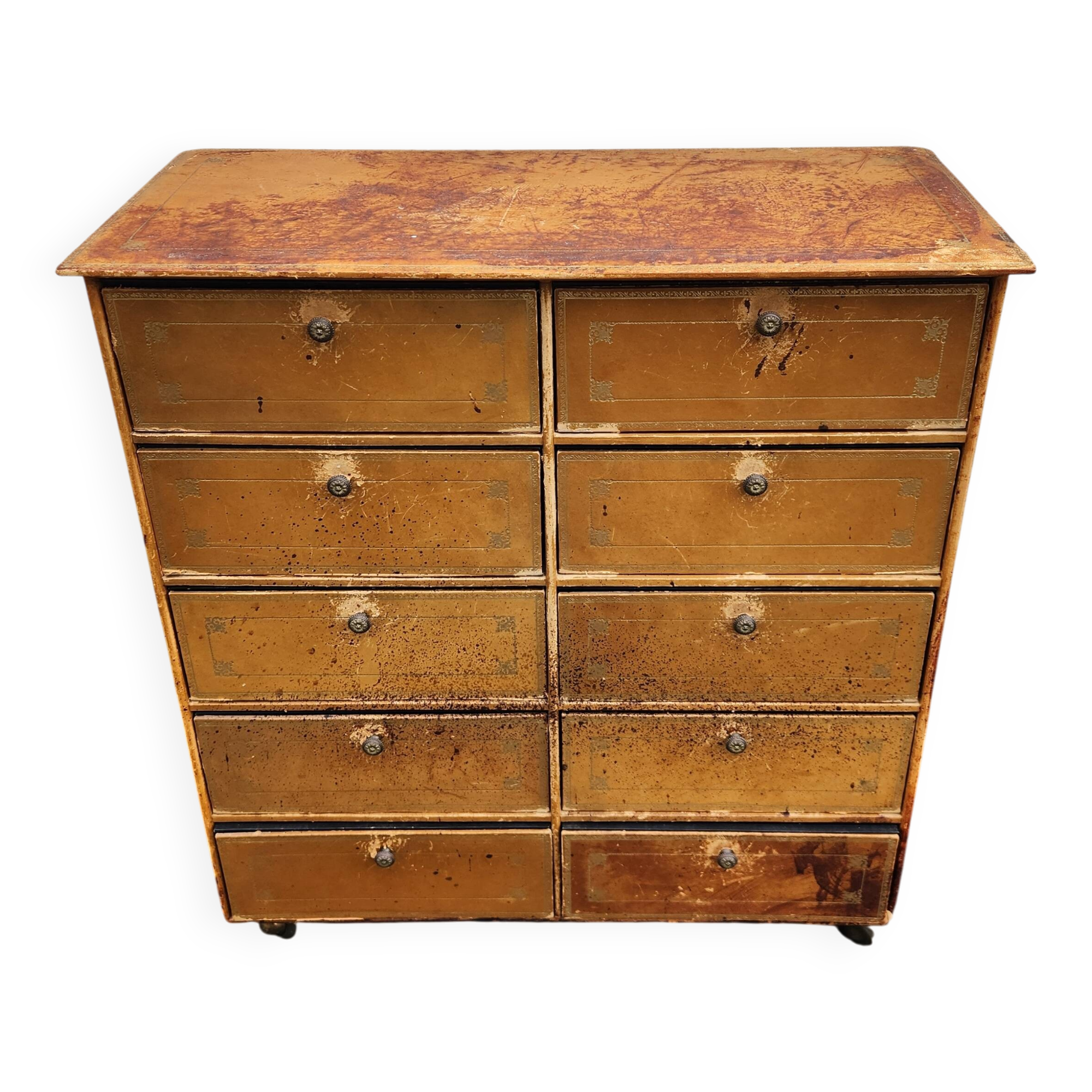 Cardboard box-making cabinet from 1950