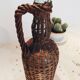 Carafe rotin bouteille vintage