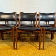 Ensemble de 8 chaises de salle à manger rétro milieu du siècle par Johannes Andersen pour Uldu