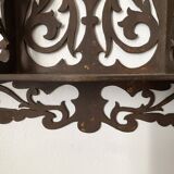 antique Napoleon III wall shelf in openwork wood