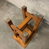 Vintage solid wood regional craft stool