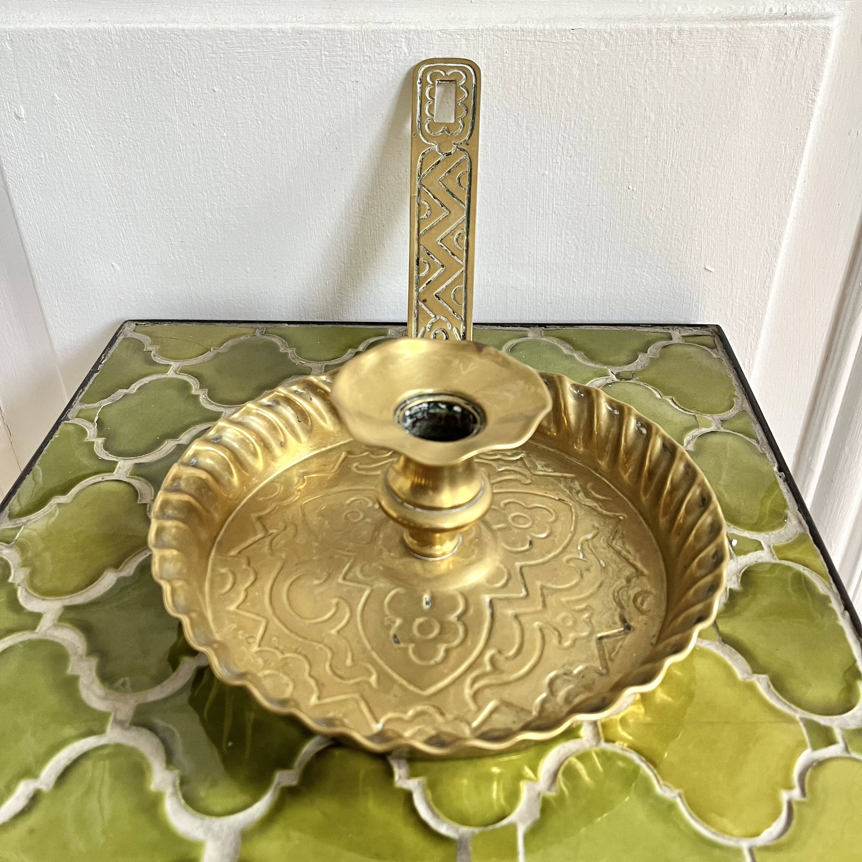 Antique XXL hand candle holder