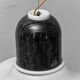 Vintage glass and metal pendant lamp – 1970s modernism
