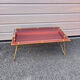 Vintage rolling dessert trolley in red Formica – 1950s/60s