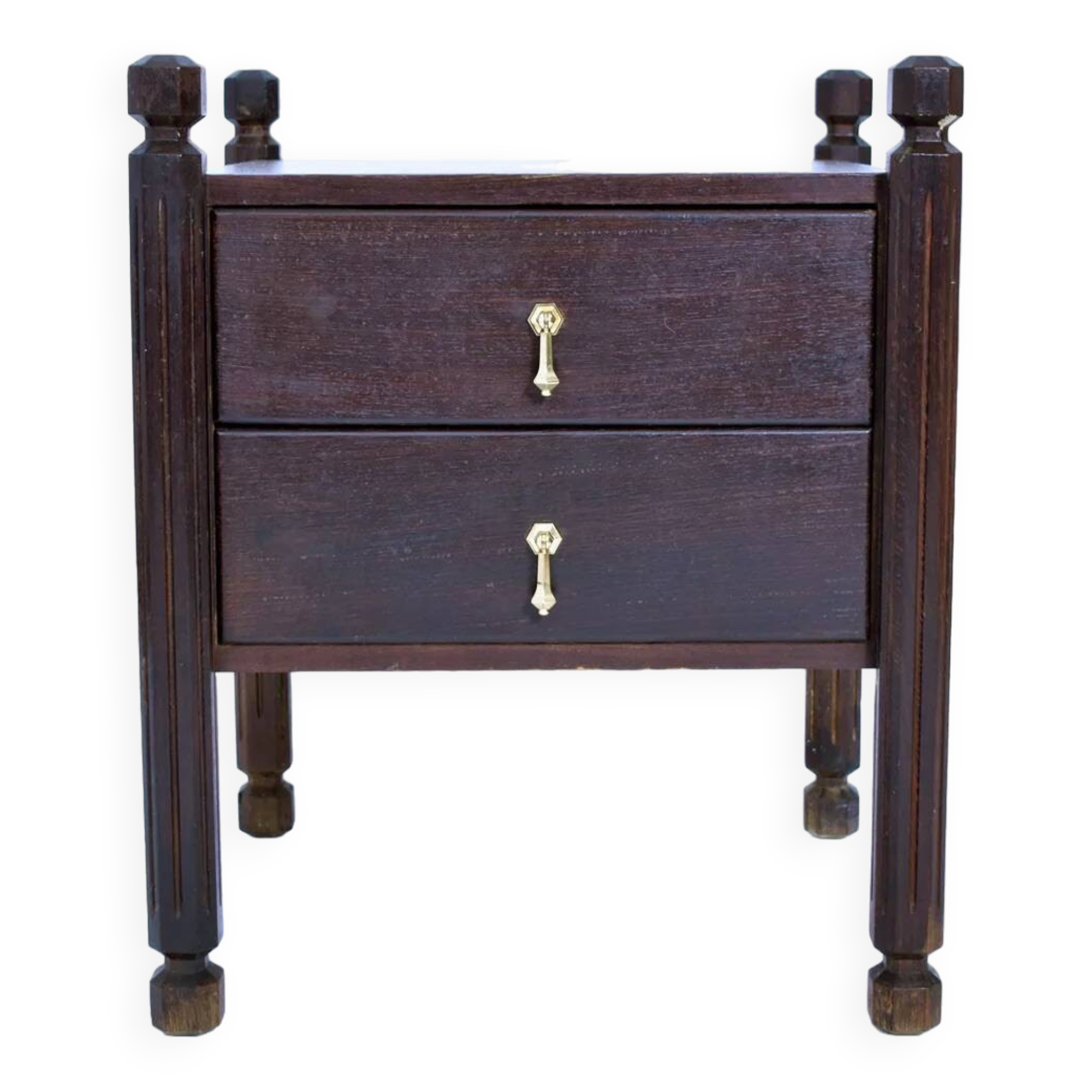 Brazilian chestnut bedside table, 1960s.