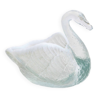 Vide poche cygne en verre ouraline