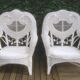 Vintage peacock rattan garden furniture