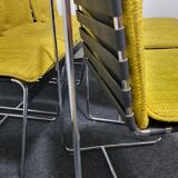 A set of 6 vintage  metal framed dinning chairs