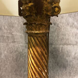 Lampe en bois doré, XXe siècle