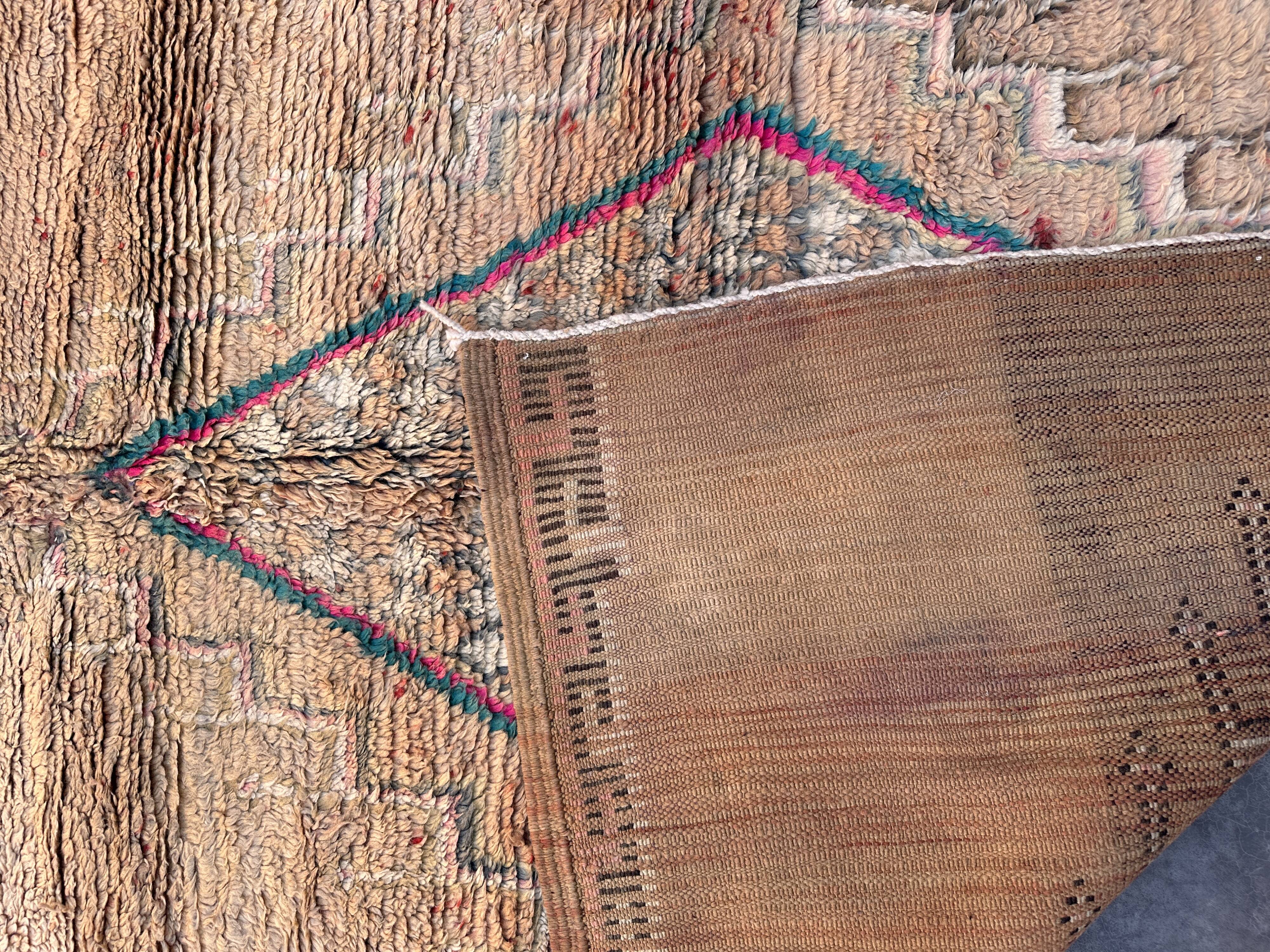 Boujad beige Moroccan rug - 343 x 159 cm