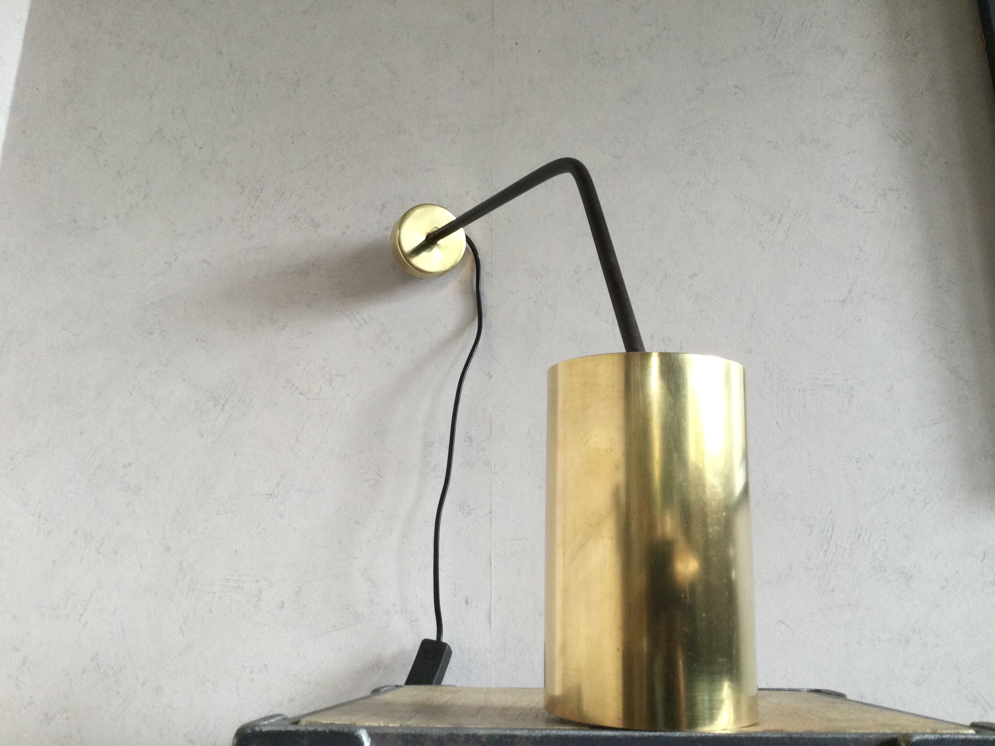 Brass pipe wall light circa 1950/60