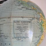 Vintage 1960 Girard Barrère terrestrial globe - 23 cm