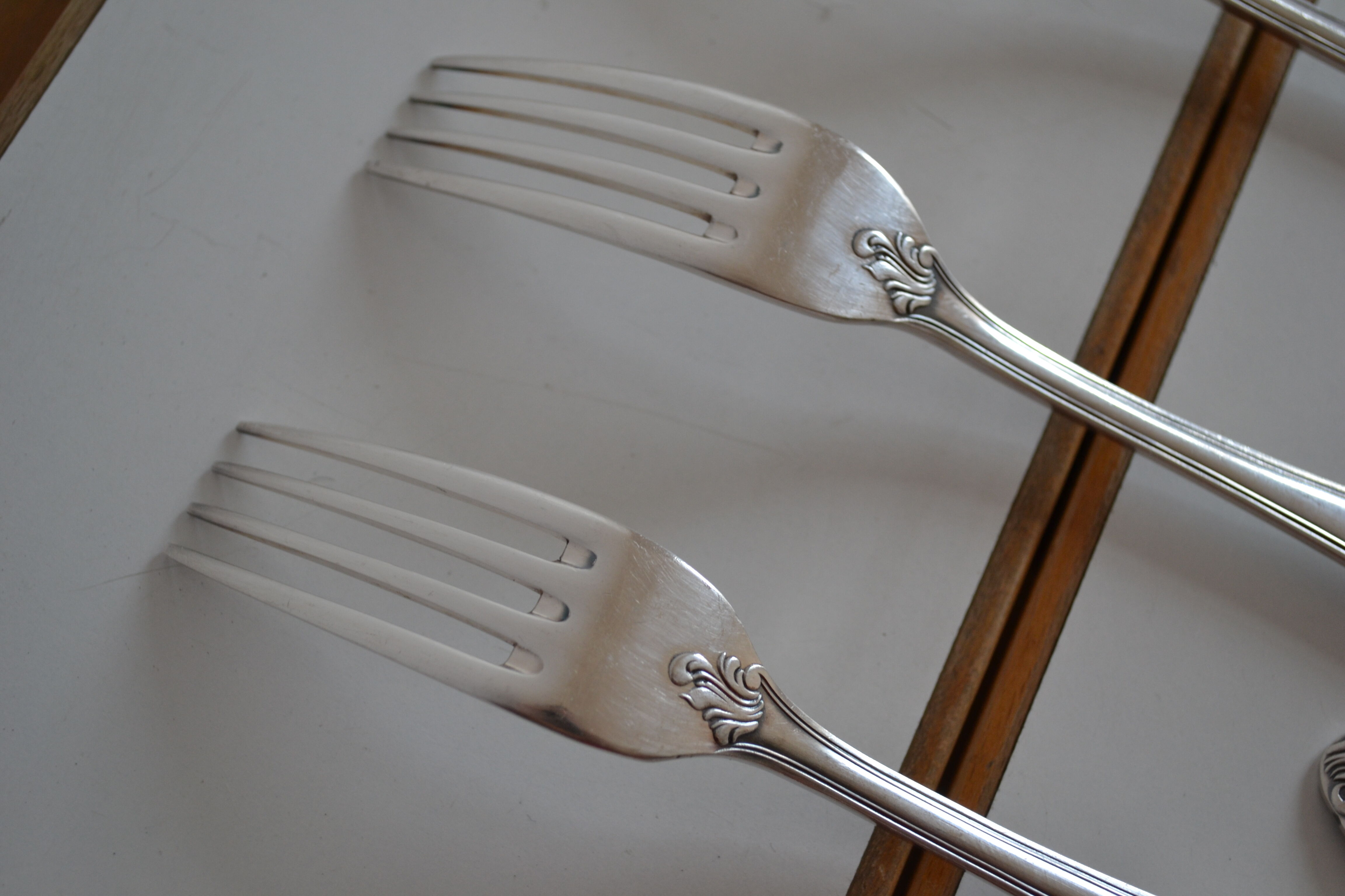 12 metal argente orfevre frionnet french table forks