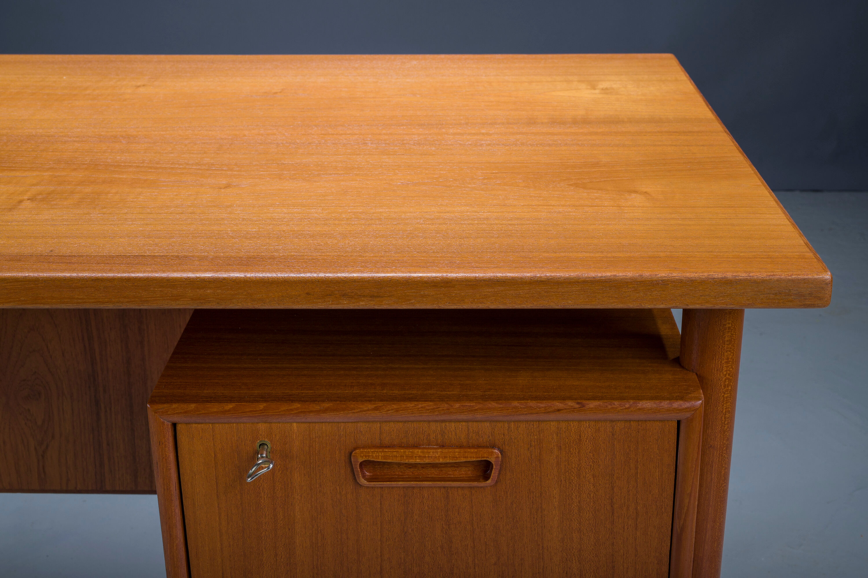 Mid-century Danish teak desk by HP Hansen, 1960s