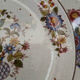 4 antique Sarreguemines plates, "Eclat" pattern