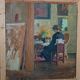 Oil portrait on canvas from the 1920s - painted on the back - Giuseppe Torelli (1881 -1959)
