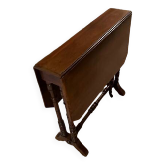 Side table with drop-leaf