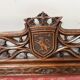 Pair of Gothic-style walnut lounge chairs, 19th century