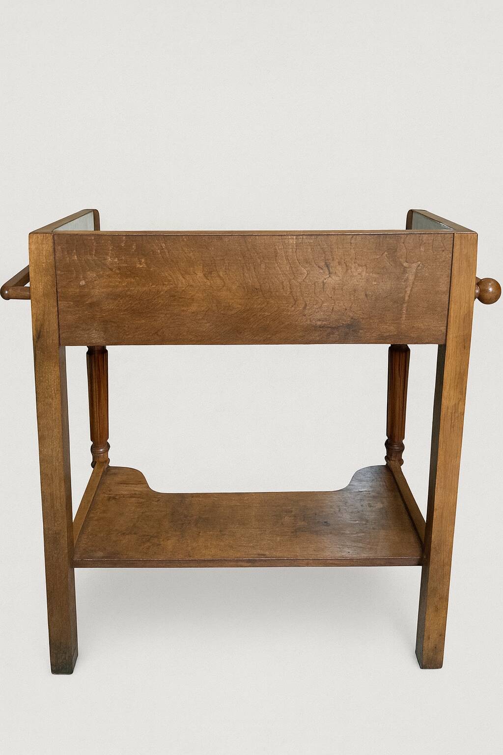Antique bathroom cabinet in wood and marble – late 19th / early 20th century