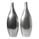 Pair Of Polished Aluminum Tall Vases