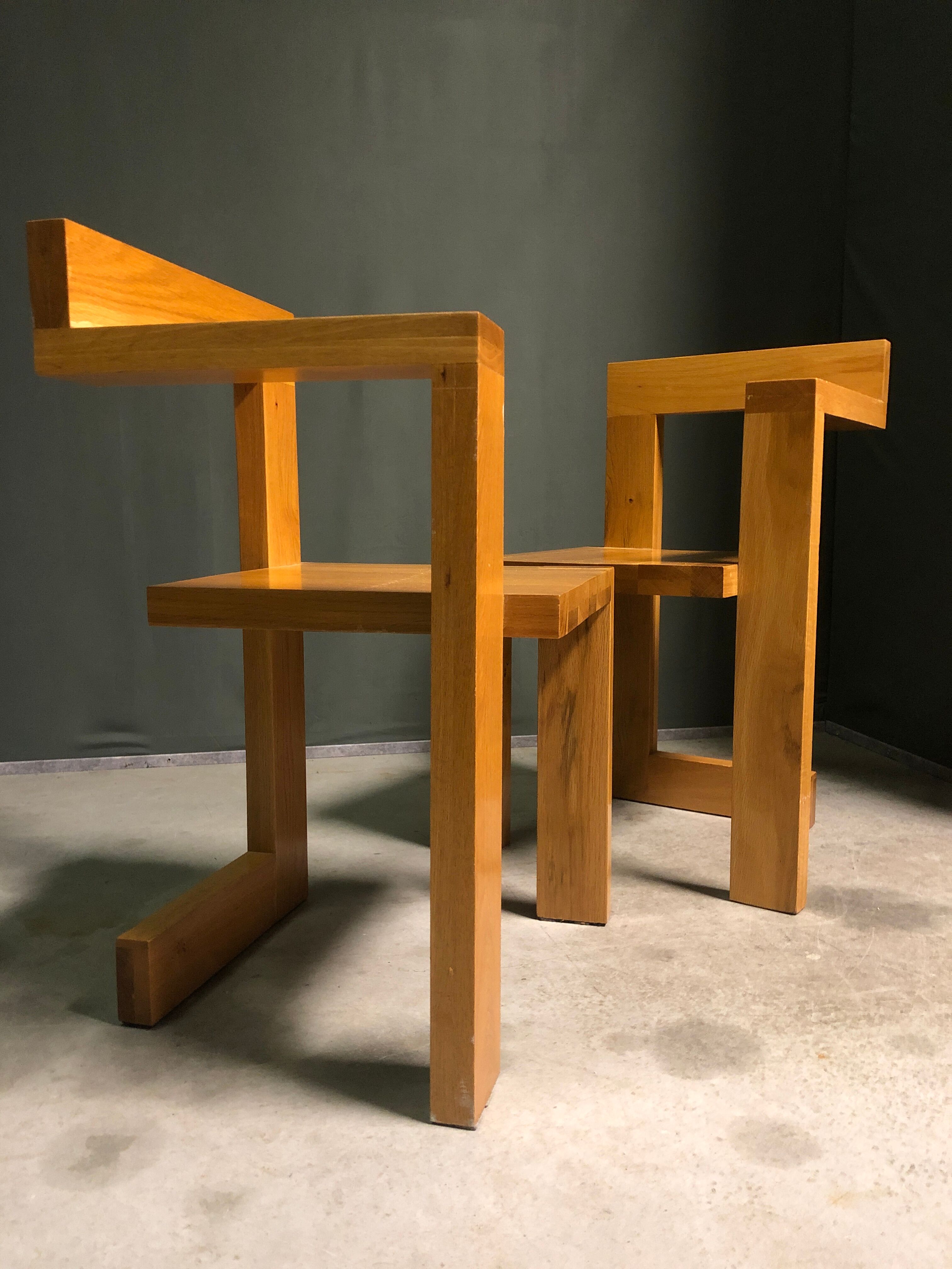2 x Rietveld 'Steltman' chairs