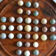 Solitaire game in exotic wood and semi-precious stones