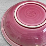 Vintage Vallauris plate - Pink glazed earthenware