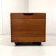 Salin Nyborg teak storage box side table on wheels, Denmark 1960’s